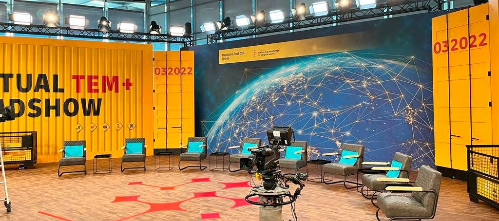 Roadshow setup with brand areas